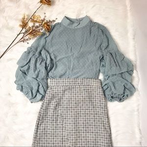 Bobble Sleeve Blouse